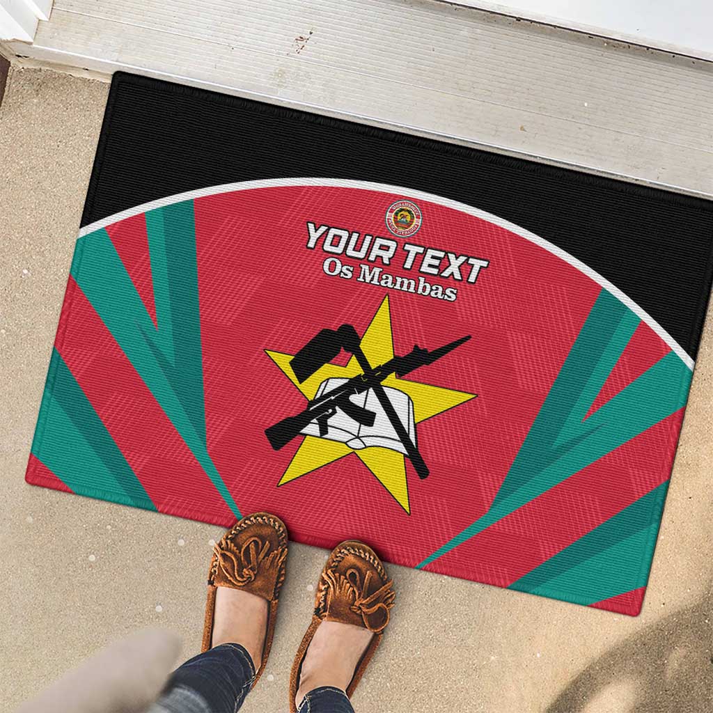 Custom Mozambique Football Rubber Doormat Go Os Mambas - Wonder Print Shop