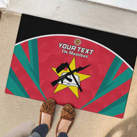 Custom Mozambique Football Rubber Doormat Go Os Mambas - Wonder Print Shop