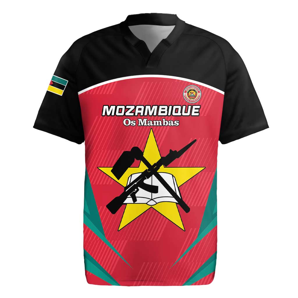 Custom Mozambique Football Rugby Jersey Go Os Mambas - Wonder Print Shop