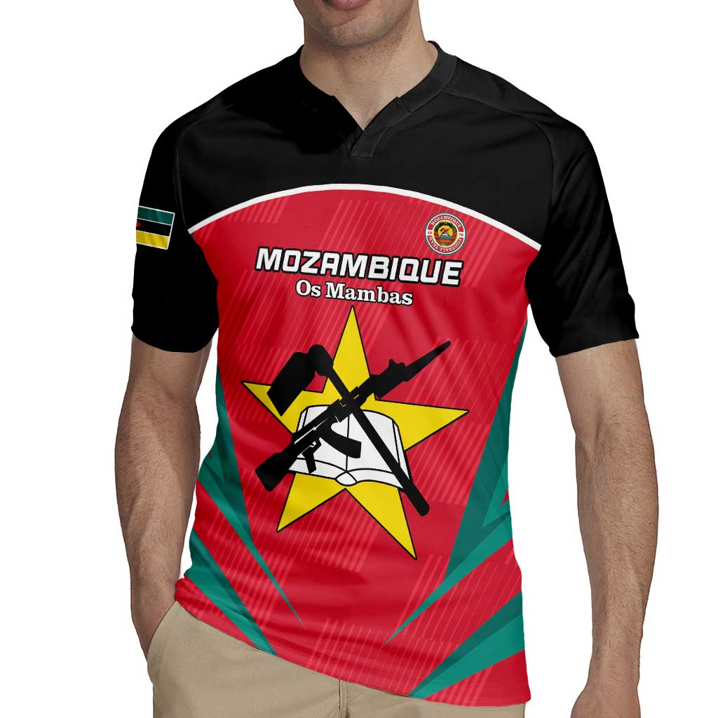 Custom Mozambique Football Rugby Jersey Go Os Mambas - Wonder Print Shop