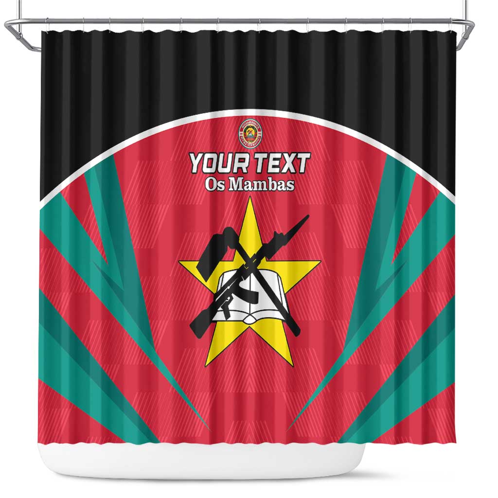 Custom Mozambique Football Shower Curtain Go Os Mambas