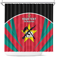 Custom Mozambique Football Shower Curtain Go Os Mambas