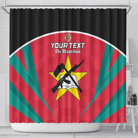 Custom Mozambique Football Shower Curtain Go Os Mambas