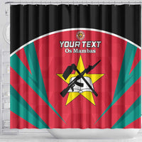 Custom Mozambique Football Shower Curtain Go Os Mambas