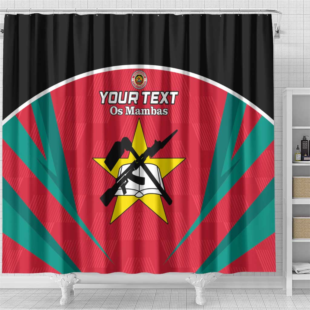 Custom Mozambique Football Shower Curtain Go Os Mambas