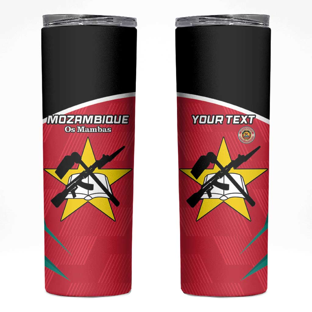 Custom Mozambique Football Skinny Tumbler Go Os Mambas - Wonder Print Shop