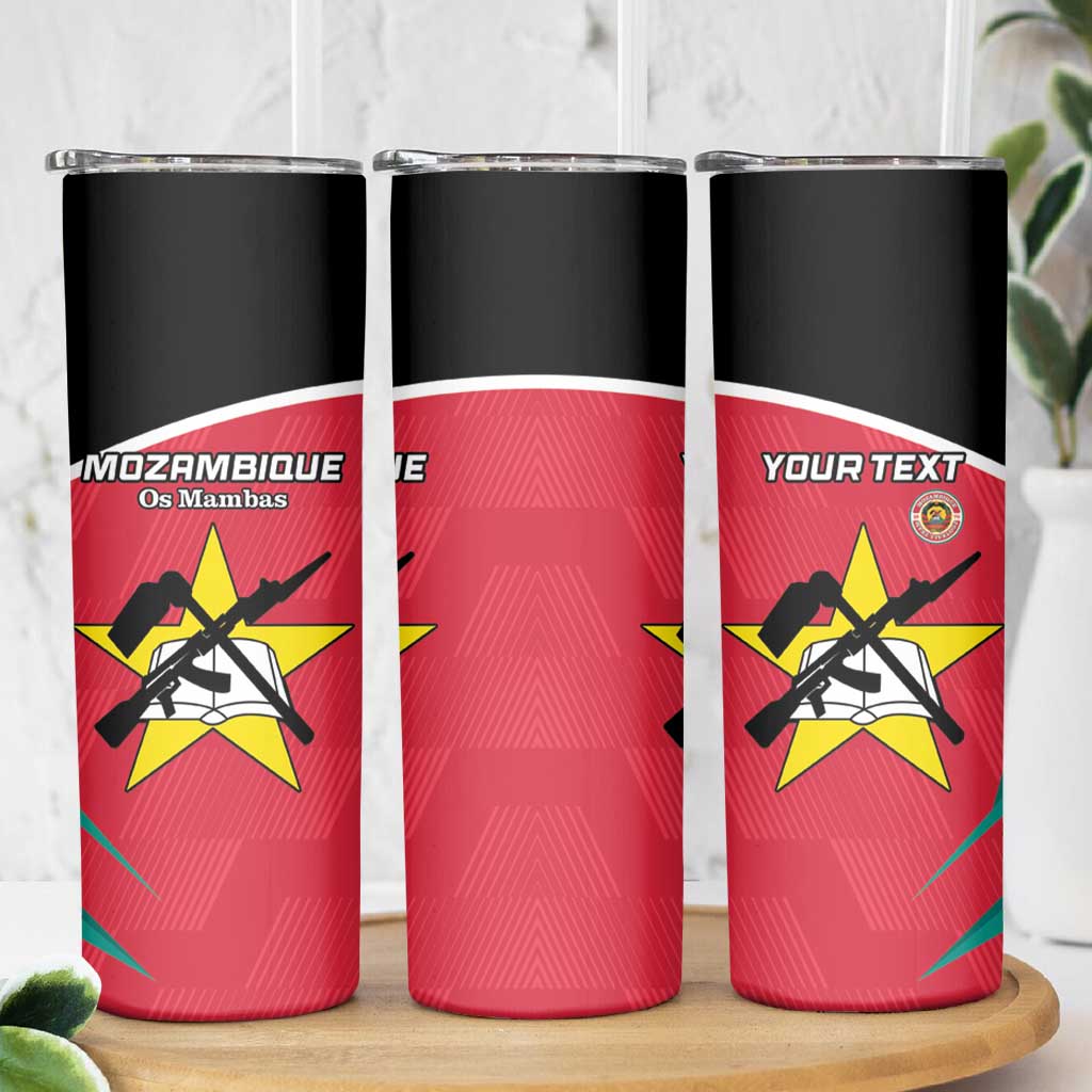 Custom Mozambique Football Skinny Tumbler Go Os Mambas - Wonder Print Shop