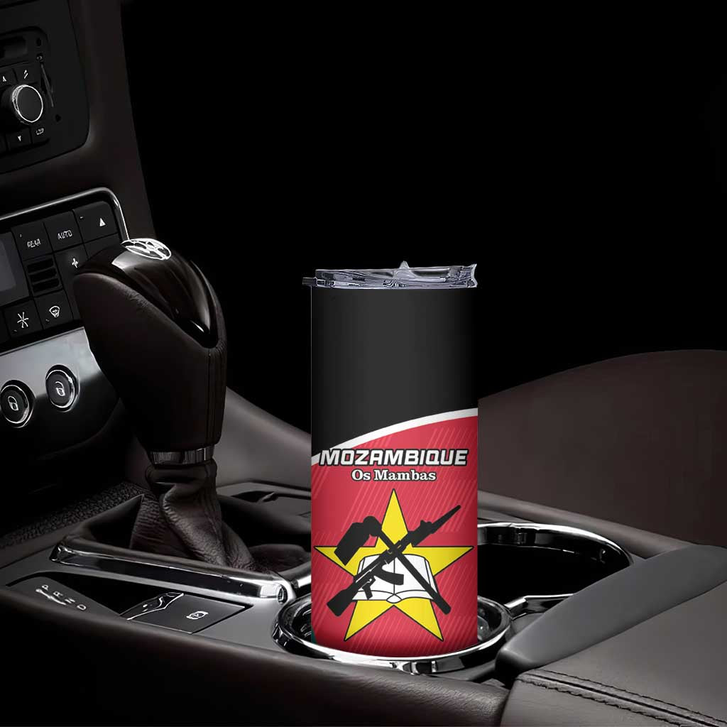 Custom Mozambique Football Skinny Tumbler Go Os Mambas - Wonder Print Shop