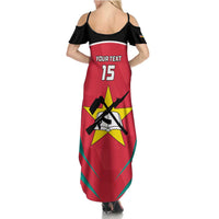 Custom Mozambique Football Summer Maxi Dress Go Os Mambas - Wonder Print Shop