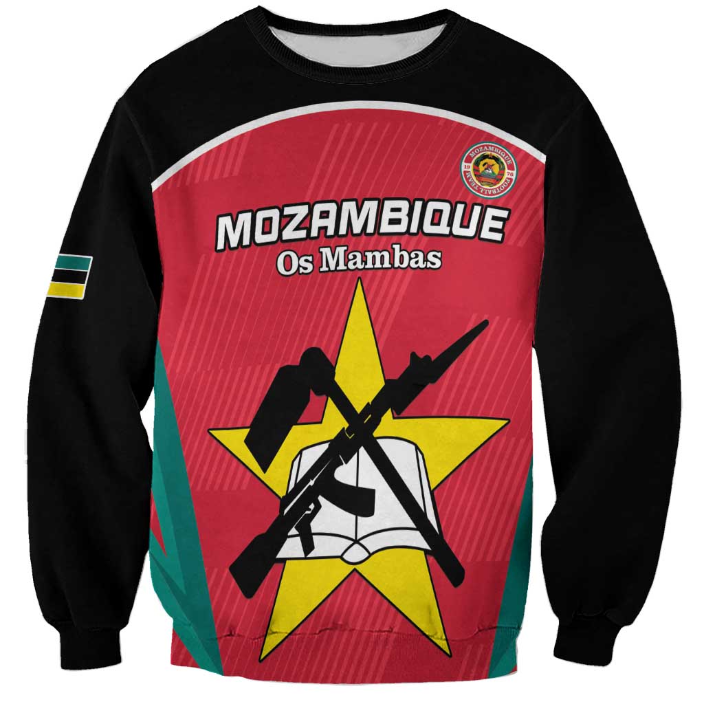 Custom Mozambique Football Sweatshirt Go Os Mambas - Wonder Print Shop