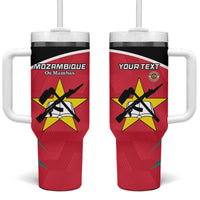 Custom Mozambique Football Tumbler With Handle Go Os Mambas - Wonder Print Shop