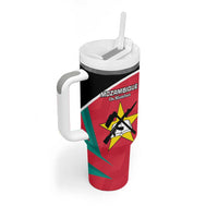 Custom Mozambique Football Tumbler With Handle Go Os Mambas - Wonder Print Shop