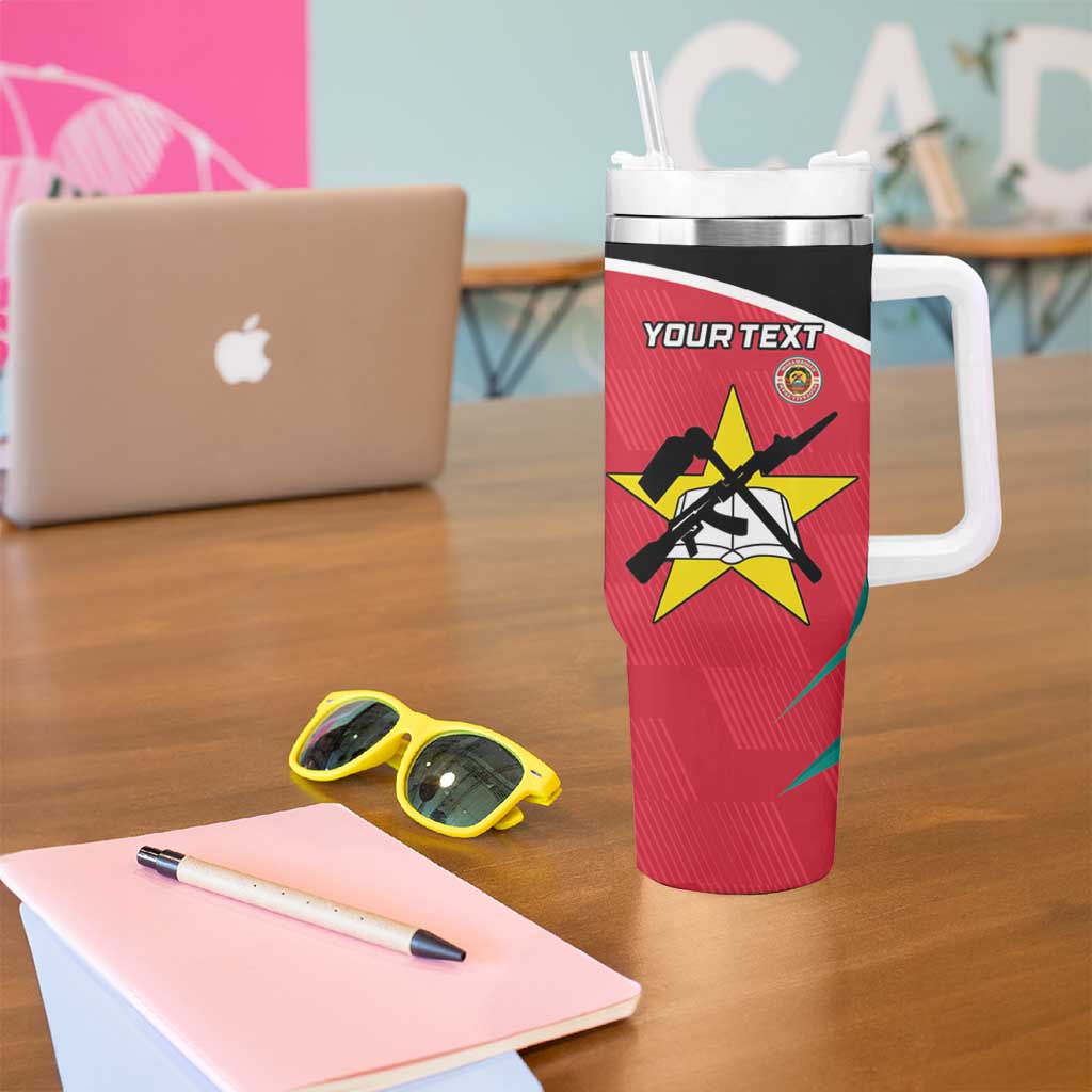 Custom Mozambique Football Tumbler With Handle Go Os Mambas - Wonder Print Shop