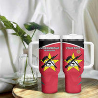 Custom Mozambique Football Tumbler With Handle Go Os Mambas - Wonder Print Shop