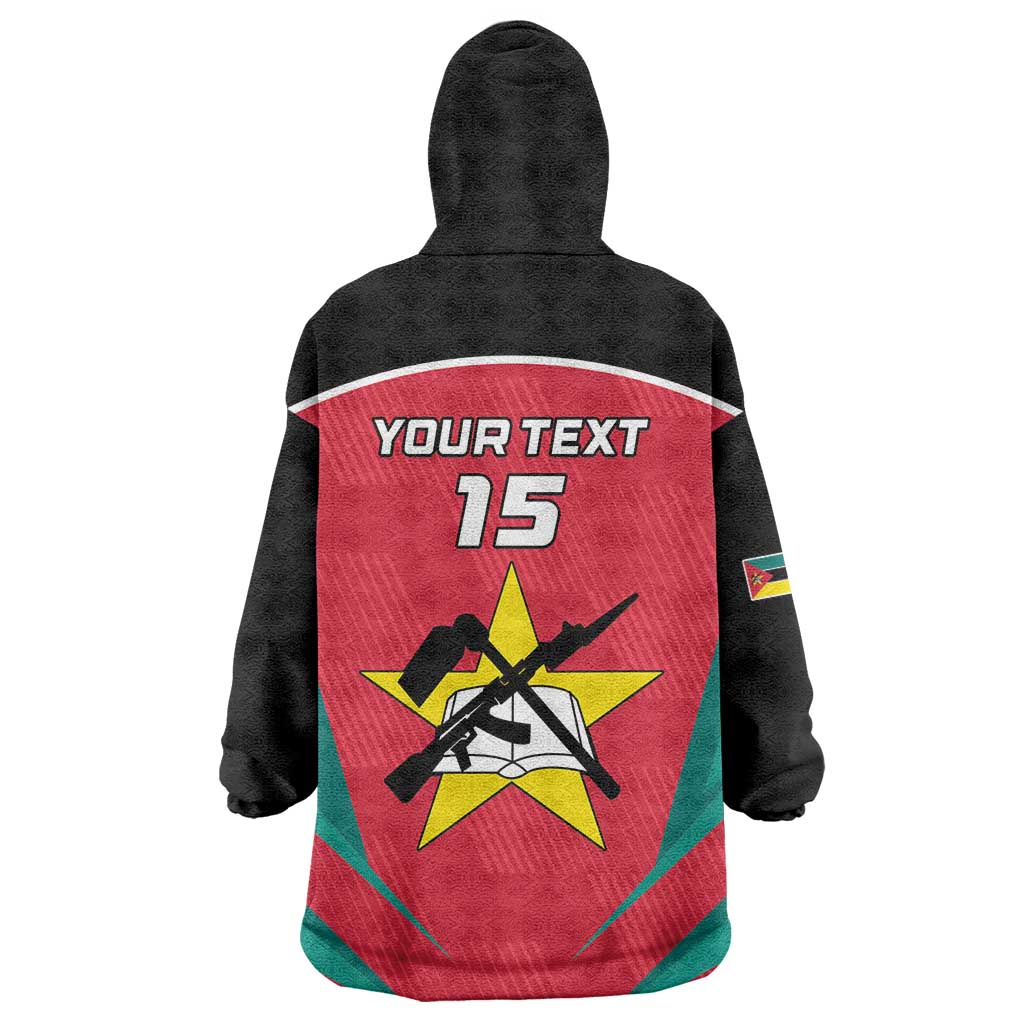 Custom Mozambique Football Wearable Blanket Hoodie Go Os Mambas - Wonder Print Shop