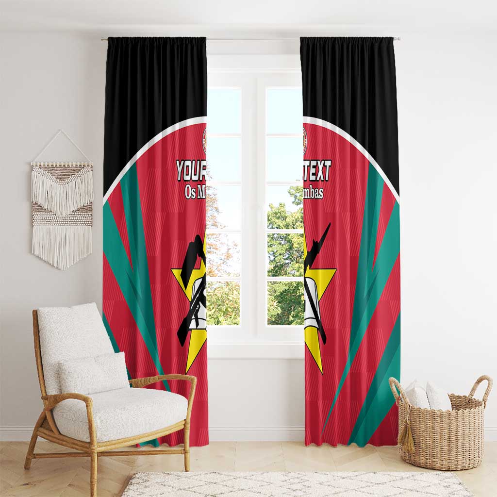 Custom Mozambique Football Window Curtain Go Os Mambas - Wonder Print Shop