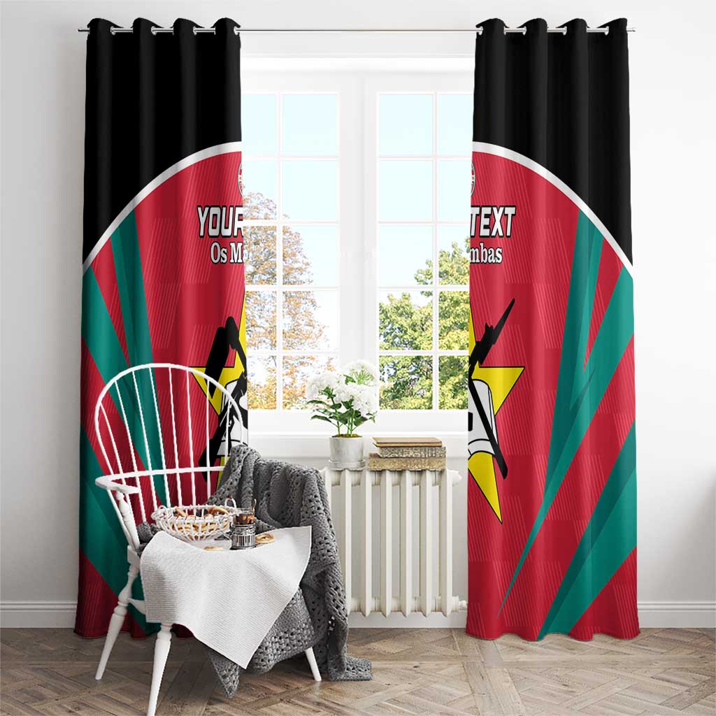 Custom Mozambique Football Window Curtain Go Os Mambas - Wonder Print Shop