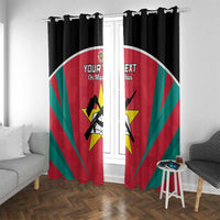 Custom Mozambique Football Window Curtain Go Os Mambas - Wonder Print Shop