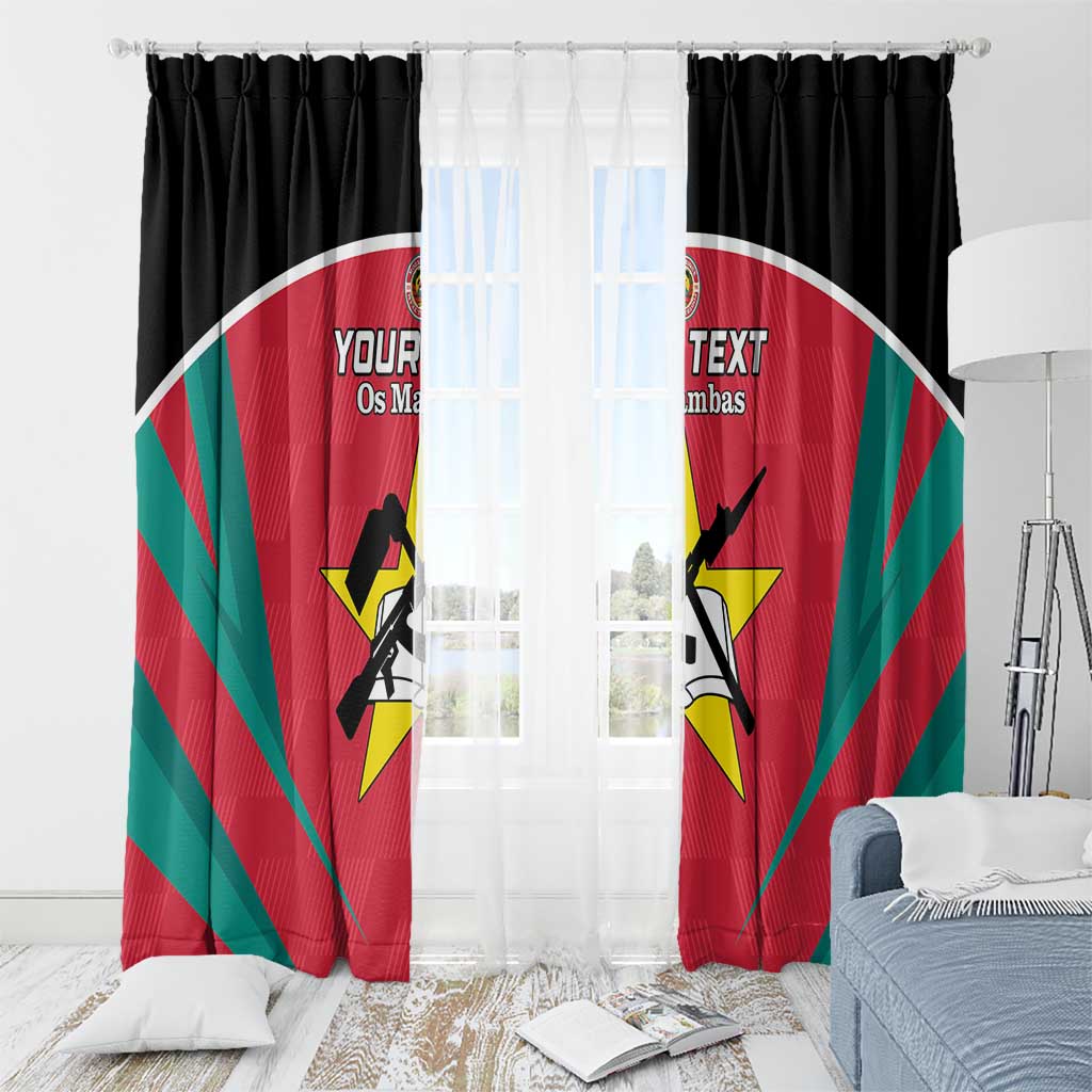 Custom Mozambique Football Window Curtain Go Os Mambas - Wonder Print Shop