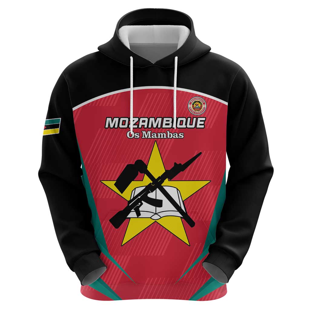 Custom Mozambique Football Zip Hoodie Go Os Mambas - Wonder Print Shop