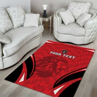 Custom Libya Football Area Rug Go Fursan al-Mutawasit - Wonder Print Shop