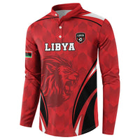 Custom Libya Football Button Sweatshirt Go Fursan al-Mutawasit - Wonder Print Shop