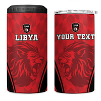 Custom Libya Football 4 in 1 Can Cooler Tumbler Go Fursan al-Mutawasit - Wonder Print Shop