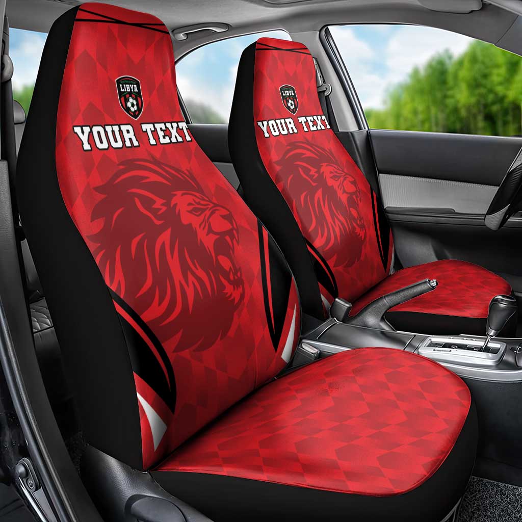 Custom Libya Football Car Seat Cover Go Fursan al-Mutawasit - Wonder Print Shop