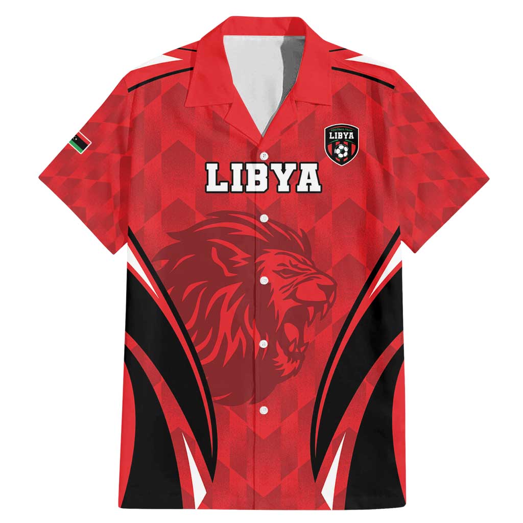 Custom Libya Football Family Matching Mermaid Dress and Hawaiian Shirt Go Fursan al-Mutawasit - Wonder Print Shop