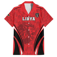 Custom Libya Football Family Matching Off The Shoulder Long Sleeve Dress and Hawaiian Shirt Go Fursan al-Mutawasit - Wonder Print Shop