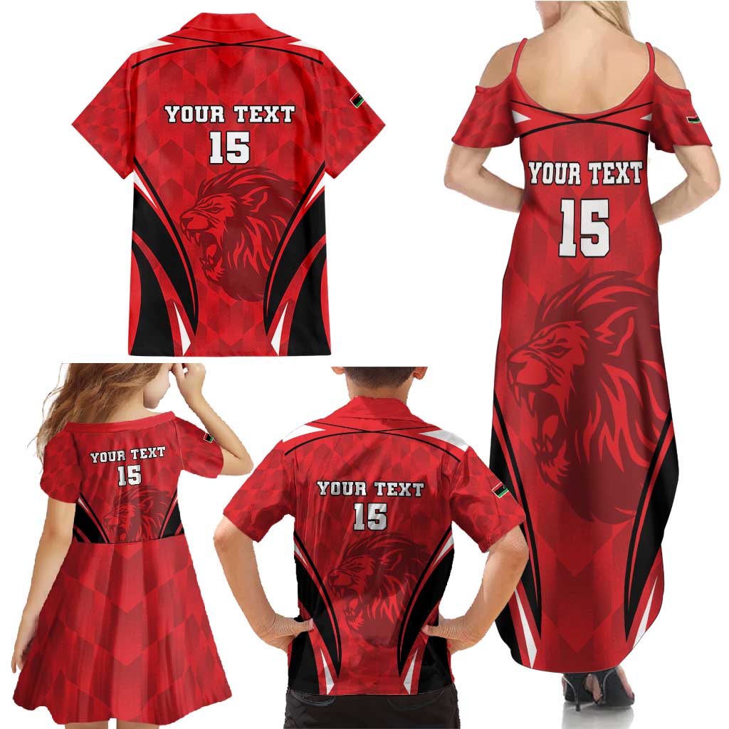 Custom Libya Football Family Matching Summer Maxi Dress and Hawaiian Shirt Go Fursan al-Mutawasit - Wonder Print Shop