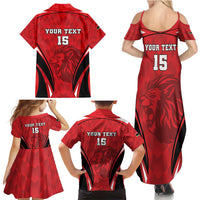 Custom Libya Football Family Matching Summer Maxi Dress and Hawaiian Shirt Go Fursan al-Mutawasit - Wonder Print Shop