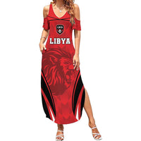 Custom Libya Football Family Matching Summer Maxi Dress and Hawaiian Shirt Go Fursan al-Mutawasit - Wonder Print Shop