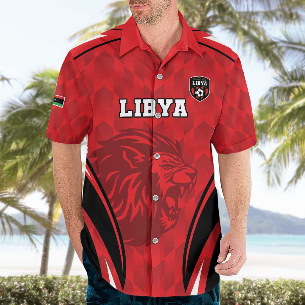 Custom Libya Football Hawaiian Shirt Go Fursan al-Mutawasit - Wonder Print Shop