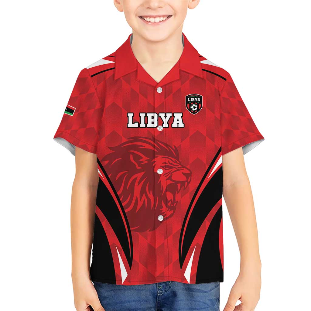Custom Libya Football Hawaiian Shirt Go Fursan al-Mutawasit - Wonder Print Shop
