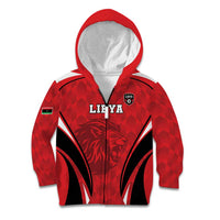 Custom Libya Football Kid Hoodie Go Fursan al-Mutawasit - Wonder Print Shop