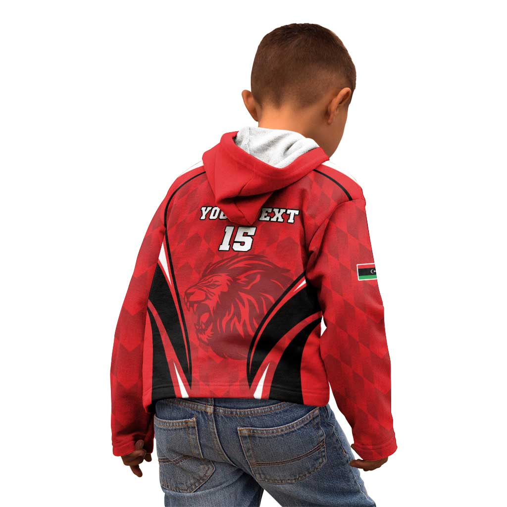 Custom Libya Football Kid Hoodie Go Fursan al-Mutawasit - Wonder Print Shop