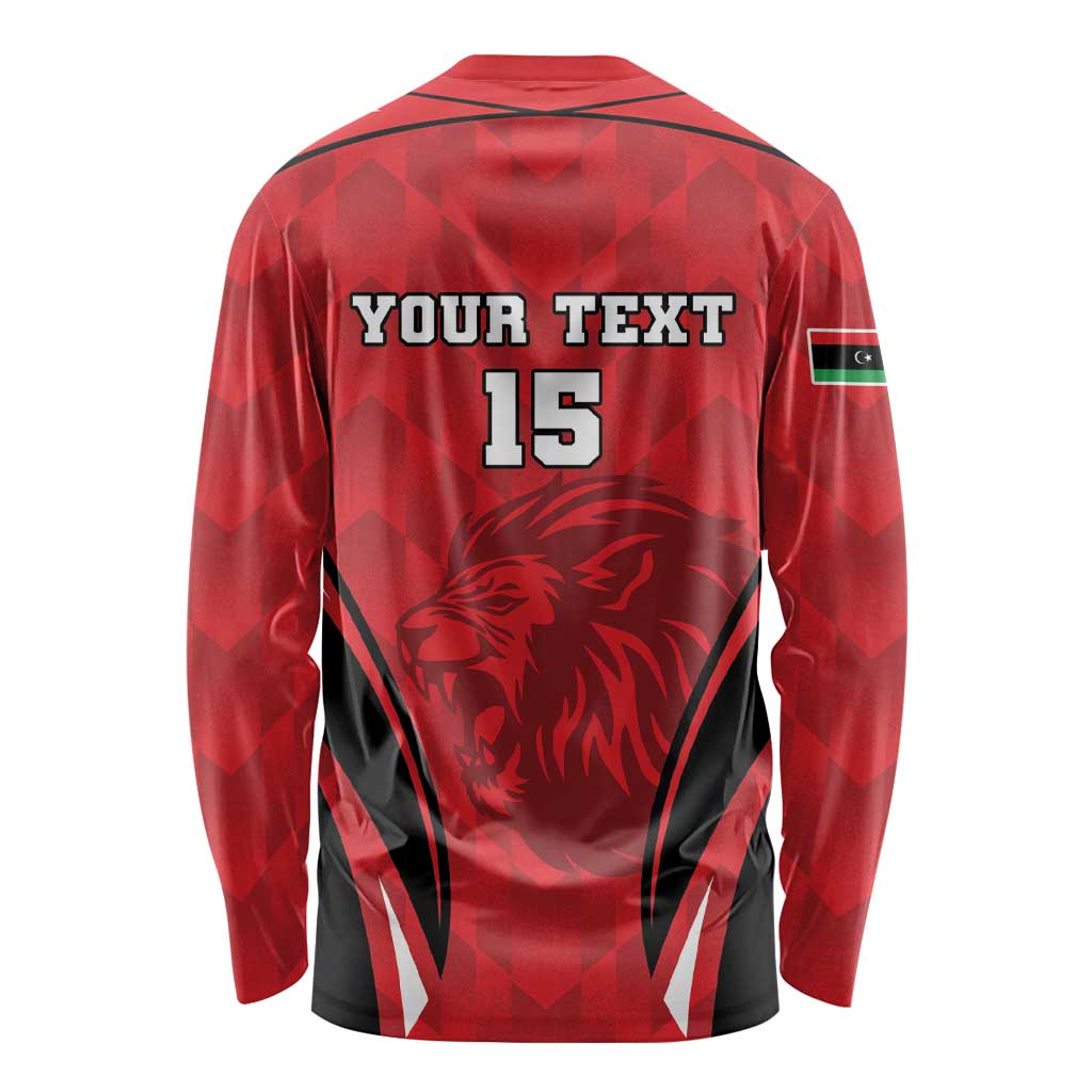 Custom Libya Football Long Sleeve Shirt Go Fursan al-Mutawasit - Wonder Print Shop