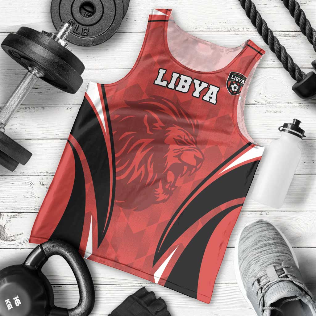 Custom Libya Football Men Tank Top Go Fursan al-Mutawasit - Wonder Print Shop