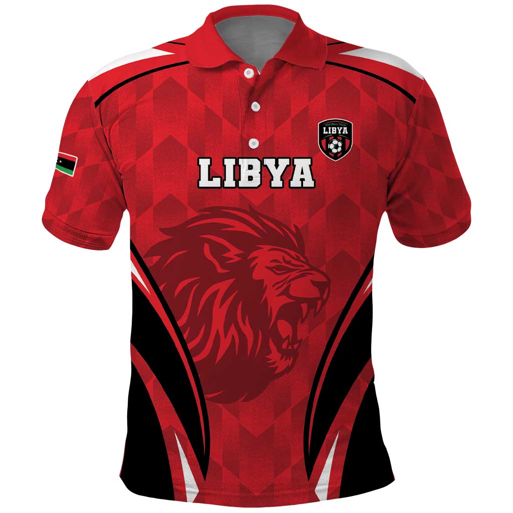 Custom Libya Football Polo Shirt Go Fursan al-Mutawasit - Wonder Print Shop