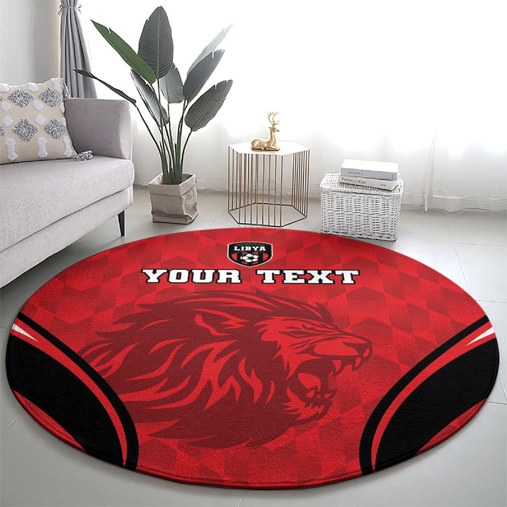 Custom Libya Football Round Carpet Go Fursan al-Mutawasit