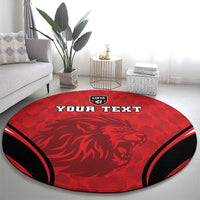 Custom Libya Football Round Carpet Go Fursan al-Mutawasit