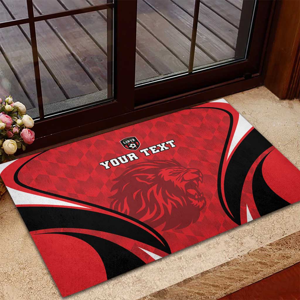 Custom Libya Football Rubber Doormat Go Fursan al-Mutawasit - Wonder Print Shop