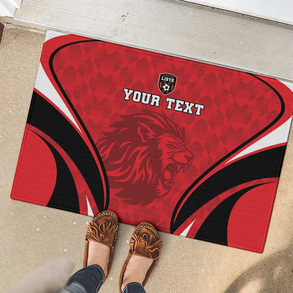 Custom Libya Football Rubber Doormat Go Fursan al-Mutawasit - Wonder Print Shop
