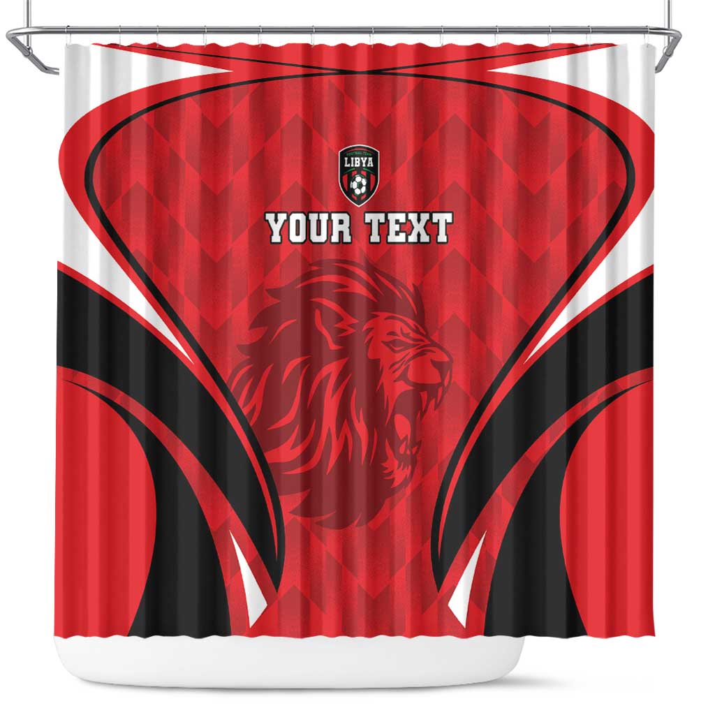 Custom Libya Football Shower Curtain Go Fursan al-Mutawasit