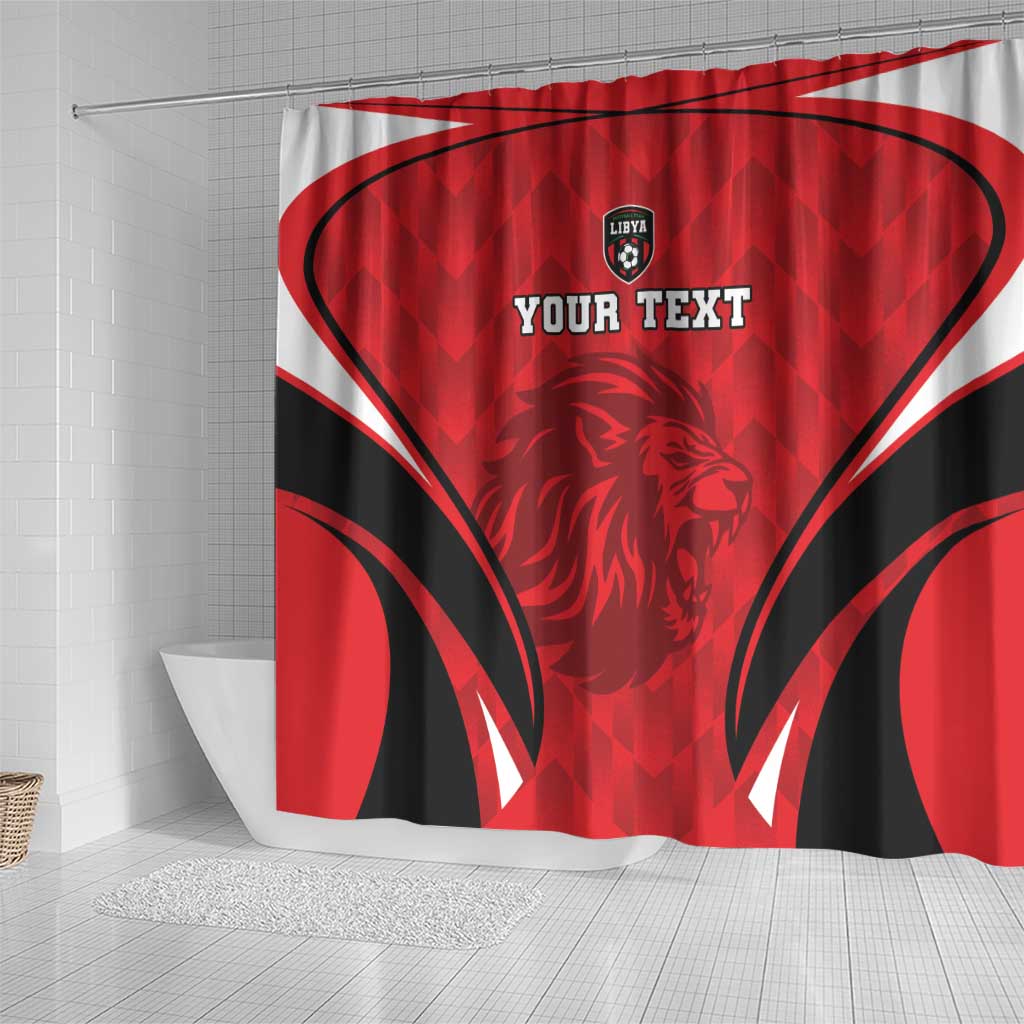 Custom Libya Football Shower Curtain Go Fursan al-Mutawasit