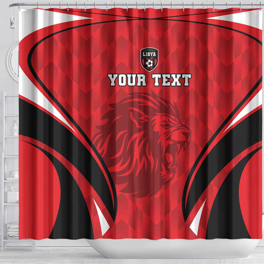 Custom Libya Football Shower Curtain Go Fursan al-Mutawasit