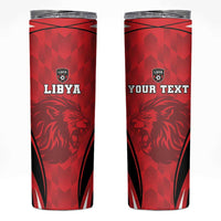 Custom Libya Football Skinny Tumbler Go Fursan al-Mutawasit - Wonder Print Shop