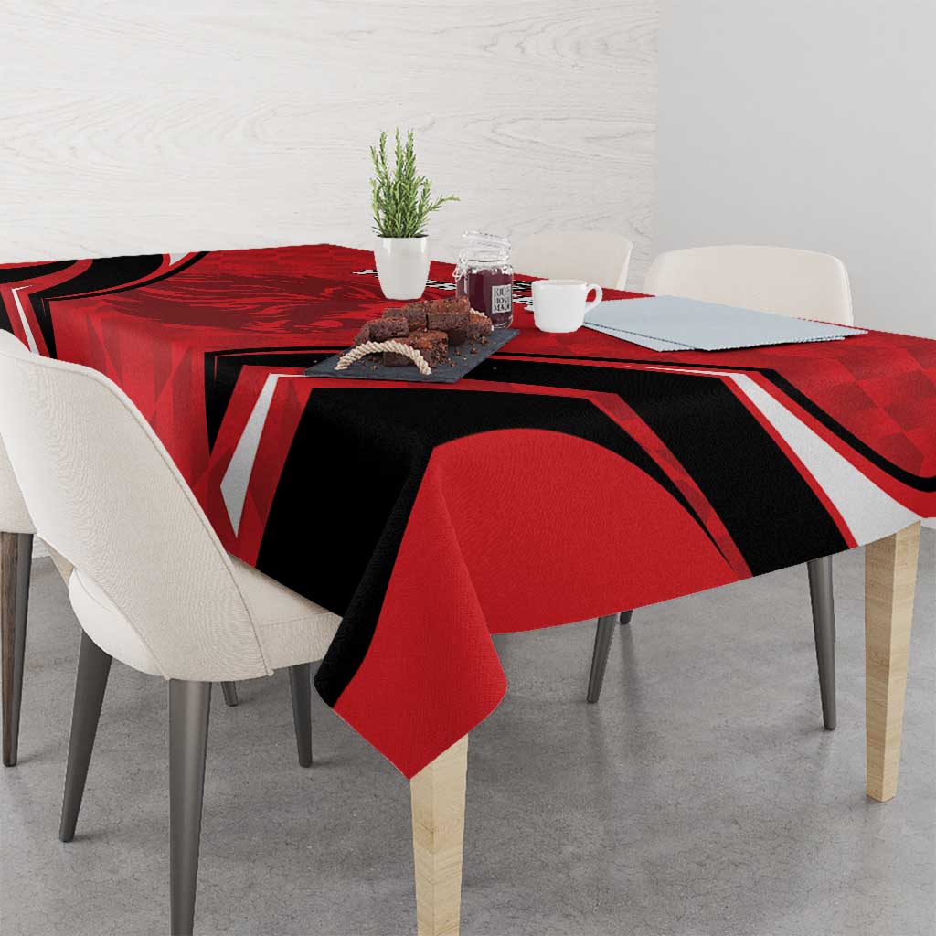 Custom Libya Football Tablecloth Go Fursan al-Mutawasit - Wonder Print Shop