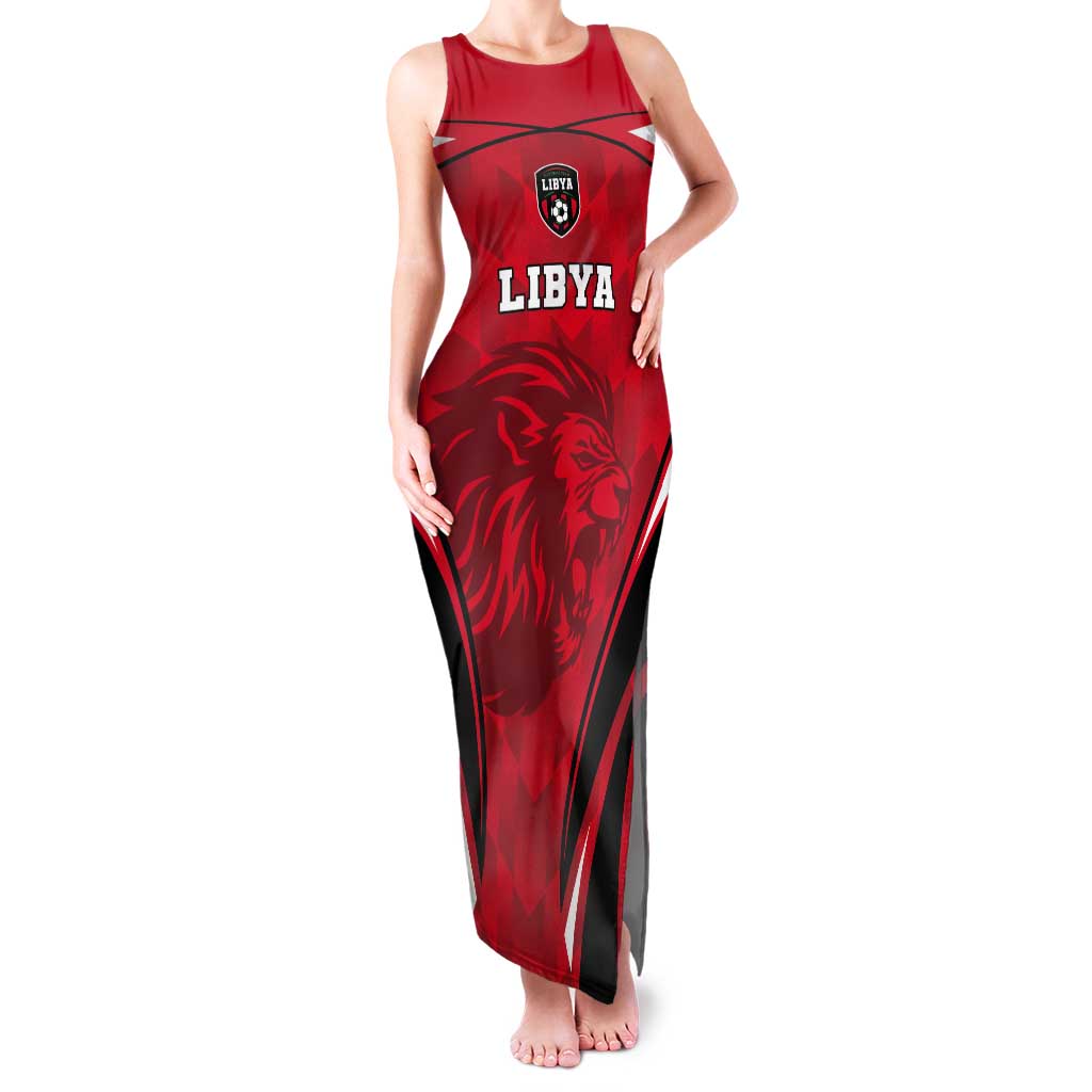 Custom Libya Football Tank Maxi Dress Go Fursan al-Mutawasit - Wonder Print Shop